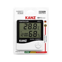 Kanz Htc-1 Dijital Termometre Ve Nem Ölçer Saat, Alarm, Takvim Ve Hafıza Özellikli