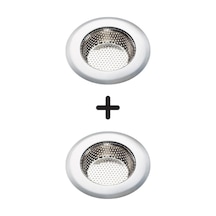 2 Adet - 11.5 Cm Büyük Boy Paslanmaz Çelik Lavabo Süzgeci - Evye Süzgeci 11.5 Cm Silikon Diğer