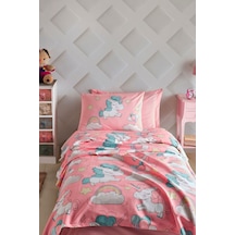Enlora Home Pike Seti Baskılı Tek Kişilik Unicornio Pembe