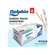 Dolphin Kağıt Sargılı Tahta Karıştırıcı 250 Adet 140 Mm Hijyenik