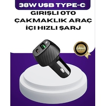 38w Çift Çıkışlı Araç Şarj Cihazı Type-c Ve Usb Pd Destekli Diğer