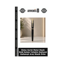 Delux Serisi Metal Siyah Gold Kalem Yetişkin Hediyesi Kullanışlı Araç Klasik Ürün Çok Renkli
