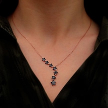 Sıra Yıldız 925 Ayar Gümüş Kolye Gümüş