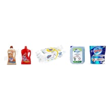 Bingo Ahşap Temizleyici 1lt + Yüzey Temzileyici 2,5 L + Yüzey Tem.havlusu 96'lı + Çamaşır Suyu 4 Lt +tablet 50'li 5'li Set Diğer