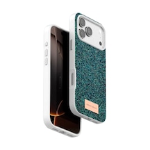 Onegif Apple İphone 17 Pro Bright Simli Kapak - Koyu Yeşil