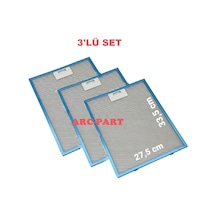 Silverline 3131 X9 90'lık İnox Davlumbaz Alüminyum Filtre 27,5x33,5 Cm - 3'lü Set