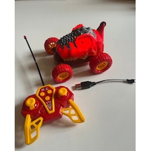 Uzaktan Kumandalı Işıklı Akrobat Şarjlı Araba 15x12 Cm Kırmızı Renkli