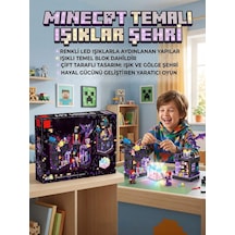 330 Parçalı Işıklı Renkli Parçalı Minecraft Temalı Boşluk Şehri Eğitici Oyuncak Yapı Seti