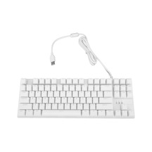 Dizüstü Bilgisayarlar İçin 87 Tuşlu Mekanik Klavye Mavi Anahtarlı Ergonomik Tasarım Duyarlı Profesyonel Kablolu Oyun Klavyesi