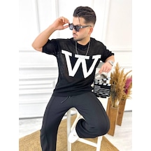 T-shirt Nefes Alabilen Terletmez Örme Pamuk Fileli Bisiklet Yaka Tişört Siyah