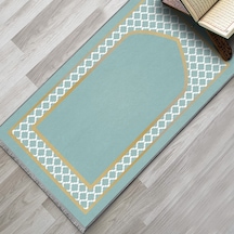 Evaşk Namazlık Dokuma Halı Kaymaz Muslumana Seccade80 x 130 Turkuaz EVASK803D80