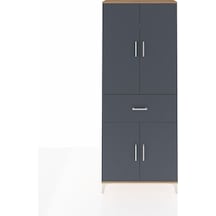 Arges Dolap 4 Raflı Tek Çekmeceli 4 Kapaklı 88x30x221 Çam-ant... Çam