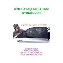 2 Adet Araba Yan Cam Güneşlik Perde Araç Arka Yan Cam Perdesi
