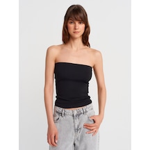 Dilvin 21103 Straplez Top-siyah Siyah