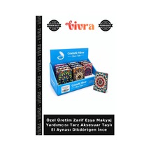 Özel Üretim Zarif Eşya Makyaj Yardımcısı Tarz Aksesuar Taşlı El Aynası Dikdörtgen İnce Diğer