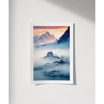 Çerçevesiz Poster Dağdaki Yuva
