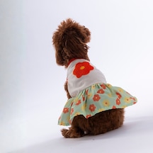 Florelle Çiçek Desenli Kedi Köpek Elbisesi - Kedi Köpek Kıyafeti