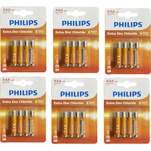 Philips Kalem Ve İnce Pil - 24 Lü Extra Çinko 2 Boy Pil 4x6 24 Adet