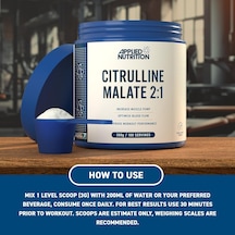 Applied Nutrition Citrulline Malate 2:1 3000mg Nitric Oxide Muscle Recovery 300 G Aromasız