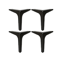 15 Cm Elegance Lüks Metal Mobilya Koltuk Baza Ayağı Siyah 4 Adet Siyah