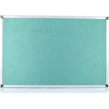 90x120 Duvara Monte Kumaşlı Pano Metal Çerçeveli Turkuaz