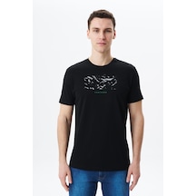 AR-MA Arma Erkek Regular Fit Baskılı Süprem Bisiklet Yaka Tişört Y29344453902 Siyah