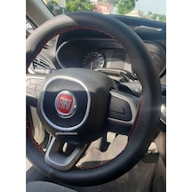 Fiat Egea Dikmeli Direksiyon Kılıfı Kırmızı Ipli ( 38Cm×11Cm )