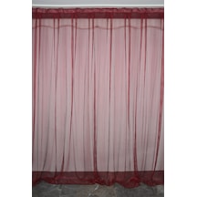 Orkide Bordo Renk Tek Kanat Hazır Dikilmiş Pileli Fon Perde 300 260 Cm Bordo