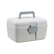 Suntek İlaç Saklama Kutusu Organizatör Konteyner Kozmetik Mavi