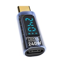 Dijital Ekranlı 40gpbs 240w Type-c To Type-c Dönüştürücü 8k 60hz Type-c Hdmi Şarj Data Hdmi Çevirici