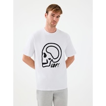 LOFT Loose Fit Erkek Tshirt K.kol Lf2038791 Q1.v1 Beyaz