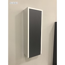 Çok Amaçlı Banyo Mutfak Dolabı 70Cm Mdf Kapak Antrasit Gri Mat Beyaz