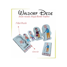 Waldorf Dede İnsan Vücudu Ahşap Renkli Yapboz Yaşam Döngüsü