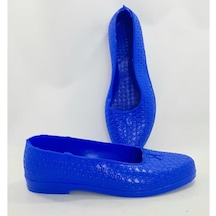Plastik Naylon Ayakkabı Lacivert Düz