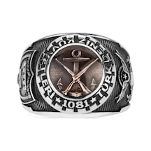 Mineli Deniz Piyade Figürlü Türk Deniz Kuvvetleri Yüzüğü