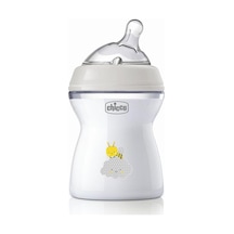 Natural Feeling Silikon Emzikli Pp Biberon, Desenli, 250 Ml, Şeffaf, 2+ Ay Çok Renkli