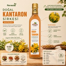 Kantaron Sirkesi 500 Ml Doğal Fermente Sirke Geleneksel Üretim Katkısız