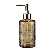 Cam Sıvı Sabunluk,yıldız Desenli Kahverengi 300ml 6,8x17,6cm 12 Izgara