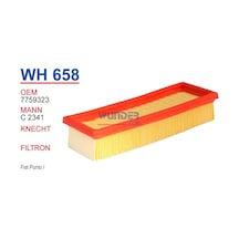 WUNDER WH658 HAVA FİLTRESİ - FİAT PUNTO I -PANDA I 1,1-1,2
