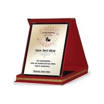 Kişiye Özel Kırmızı Plaket öğretmenler Günü Temalı-23