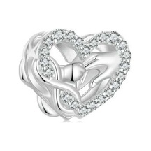 Fastbuy S925 Ayar Gümüş Sonsuzluk Sembolü Aşk Boncuk Bilezik Kalp Şeklinde Çok Renkli Scc2826 Çok Renkli