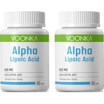 Voonka Alpha Lıpoic Acid 600 Mg 32 Kapsül 2 Adet