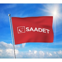 Kırmızı Saadet Partisi Bayrağı Premium Raşel Kumaş 100x150 Cm Diğer