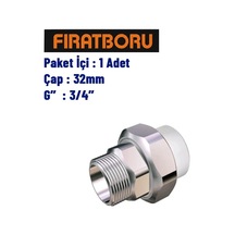 Fırat Dış Dişli Oynar Başlıklı Rakor 32mm, 3/4'', 1 Adet, 7b66025191