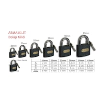 Kale Asma Kilit Gri 32