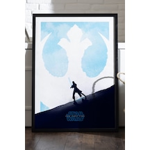 Star Wars Siyah Ahşap Çerçeveli Poster, Film Duvar Tablosu