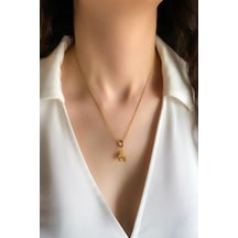 Kadın Çelik Kolye Göz Tüy El Model Charm Kolye Altın Kadın Çelik Kolye Göz Tüy El Model Charm Kolye Altın