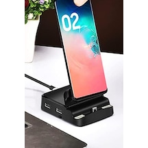 Type-c To 3 Usb 3.0 4k Full Hd Hdmı Sd Tf Kart Girişli Pd Aktarım Çoklayıcı Hub Adaptör