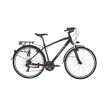 Bisan Trx 8100 Cıty Erkek Şehir Bisikleti 460cm V 28 Jant 21 Vites Mat Siyah Kırmızı Çok Renkli