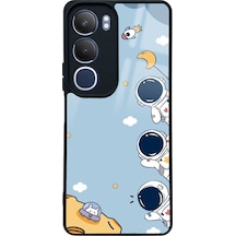 Vivo Y19s Mini Astronot Tasarımlı Glossy Telefon Kılıfı Çok Renkli